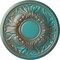 Ekena Millwork Wakefield Ceiling Medallion (Fits Canopies up to 3 5/8"), 11 3/4"OD x 1 1/4"P, Copper Green Patina CM11WACGS - alternate 1